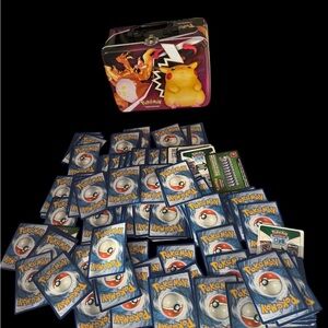 Pokemon Tin Lunchbox with Trading Cards